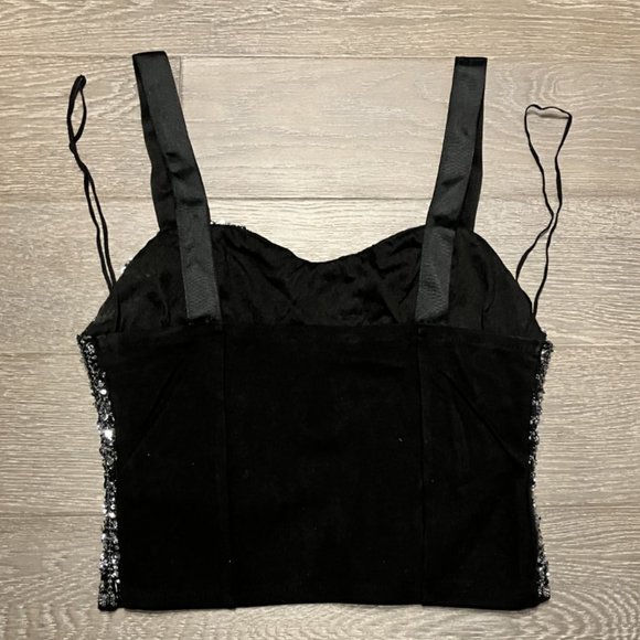 Zara unstructured sequin bustier - NWT - Picture 2 of 6